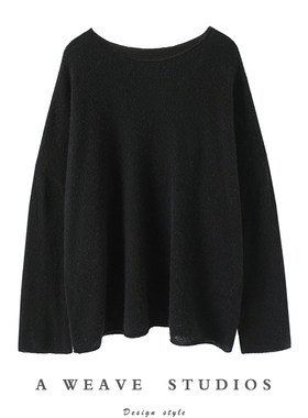 上身太惊喜了！云朵般柔软~春夏圆领纯羊绒衫女宽松空调屋罩衫