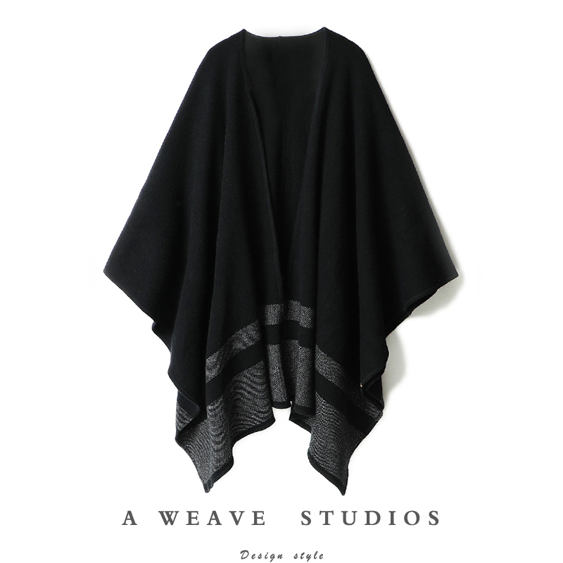 启超官方高端100%纯山羊绒披肩