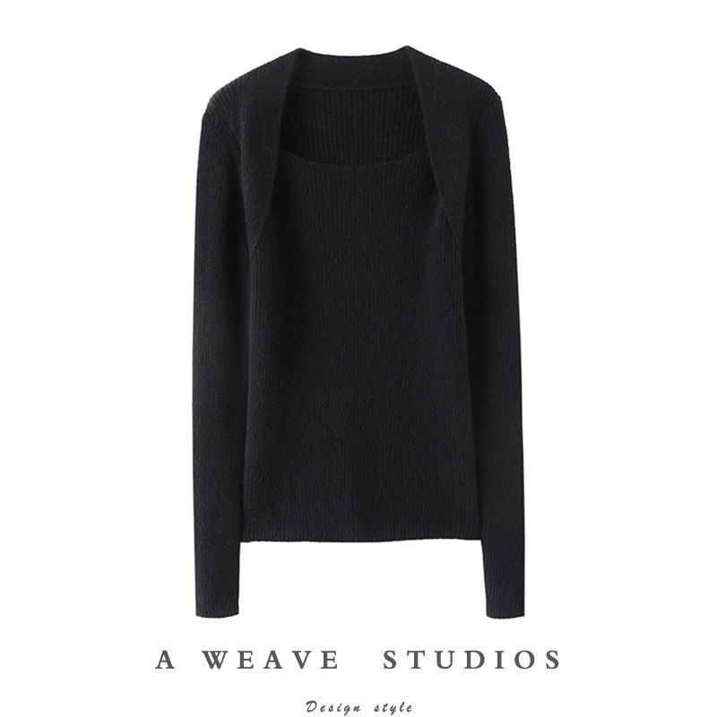 气质好吸睛~显瘦方领坑条羊绒衫女圆领纯羊绒毛衣针织打底衫秋冬,女装/女士精品,羊绒衫,淘宝优惠券,粉丝福利购,淘宝优惠卷