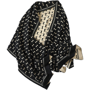 这气质爱极了~GAO端精纺100%纯山羊绒披肩围巾两用针织大披风保暖