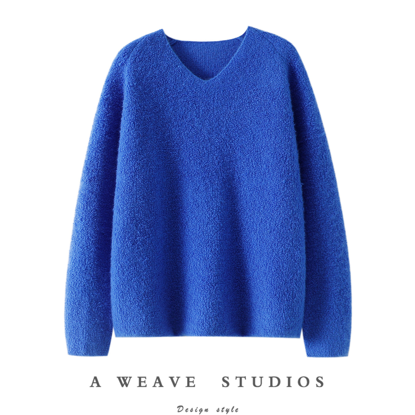 一眼就相中了！加厚圈圈针100%纯山羊绒衫女V领纯羊绒毛衣冬宽松,女装/女士精品,羊绒衫,淘宝优惠券,粉丝福利购,淘宝优惠卷