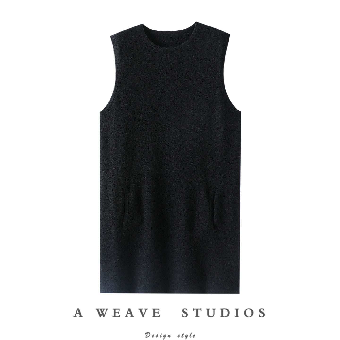 启超官方正品！中长款100%纯羊绒背心吊带圆领针织衫秋冬连衣裙