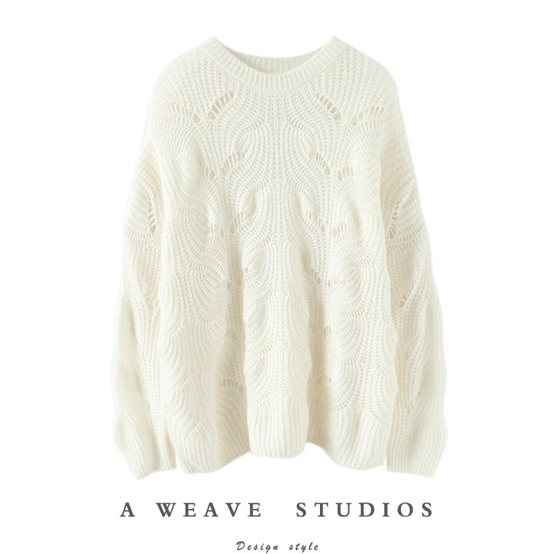 有境界的罩衫~春夏圆领纯山羊绒衫女轻薄空气感防晒空调针织衫