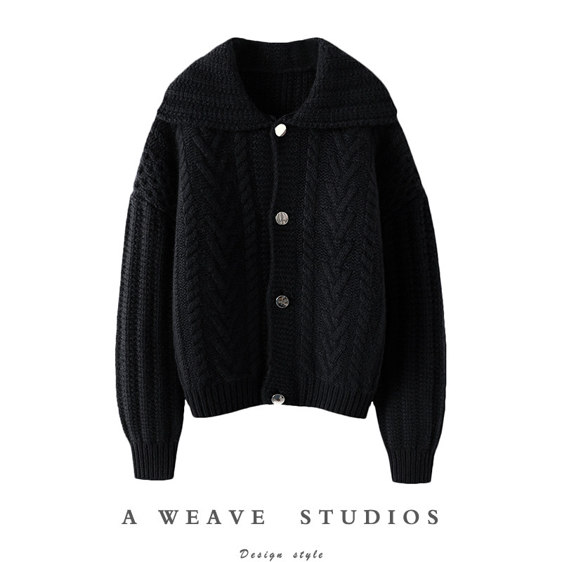 保证你爱穿！重磅加厚翻领粗棒针羊绒衫女纯羊绒毛衣针织开衫外套,女装/女士精品,羊绒衫,淘宝优惠券,粉丝福利购,淘宝优惠卷