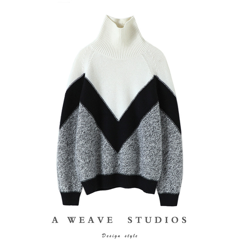 启超大N货！惊世好羊绒！加厚高领100%山羊绒衫女纯羊绒毛衣撞色,女装/女士精品,羊绒衫,淘宝优惠券,粉丝福利购,淘宝优惠卷