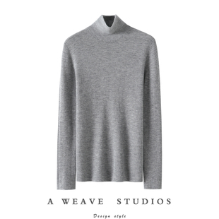 秋冬 女半高领羊绒毛衣打底衫 手感太好了吧 高定精纺100%纯羊绒衫