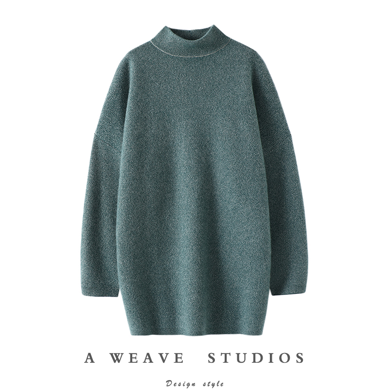 上身气质绝了！逍遥口袋中长款重磅100%纯山羊绒衫双穿加厚羊绒衫