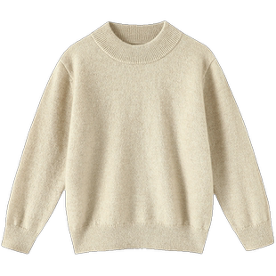 宝贝刚需BI备！儿童山羊绒衫半高领男女款纯羊绒毛衣小中大童秋冬