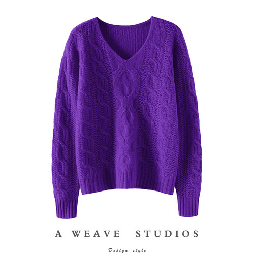 启超高端100%纯山羊绒衫