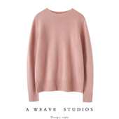 启超重逢升级 秋冬季 高端加厚羊绒衫 100纯羊绒女毛衣圆领打底衫