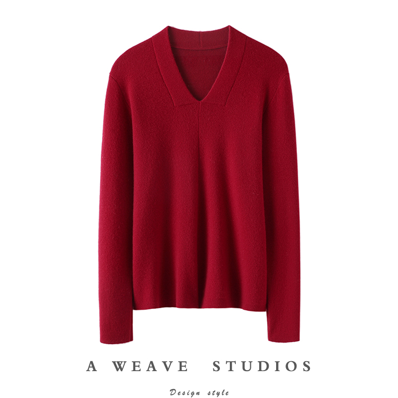 启超官方高端100%纯山羊绒衫