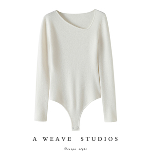 女纯羊绒毛衣针织打底衫 秋冬连体衣100%纯山羊绒衫 型真棒 启超版