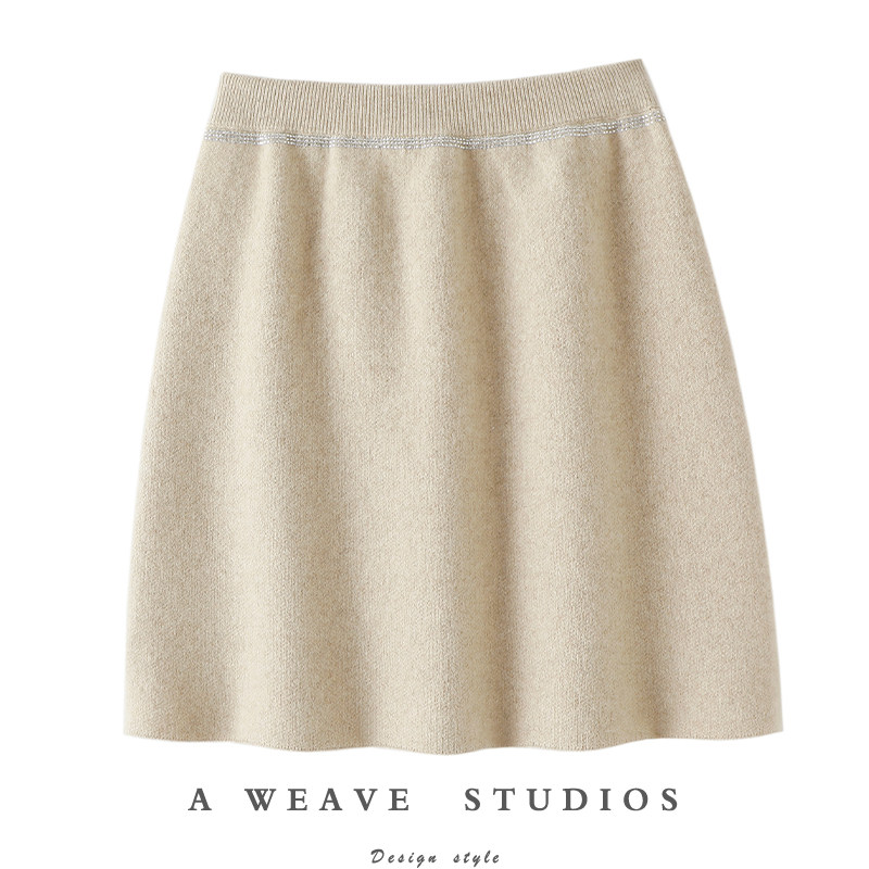 启超官方高端100%纯山羊绒裙