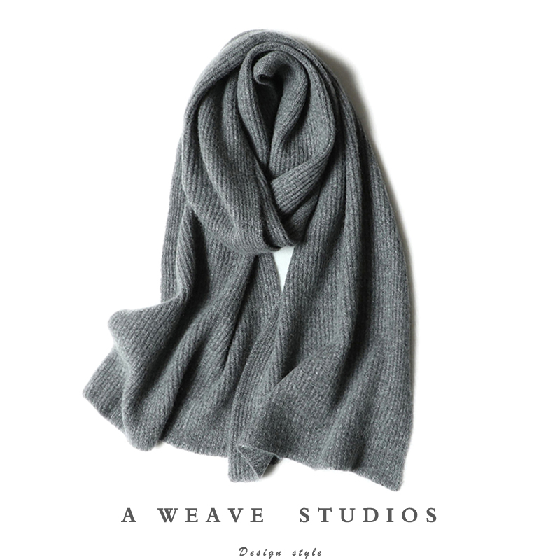启超官方高端100%纯山羊绒围巾