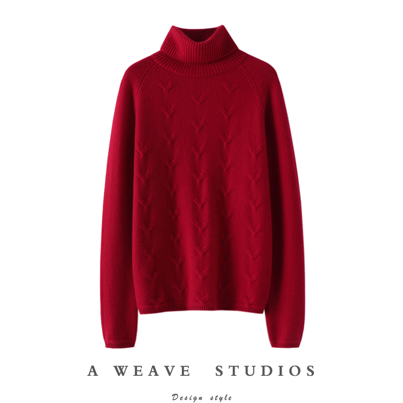 启超高端100%纯山羊绒衫