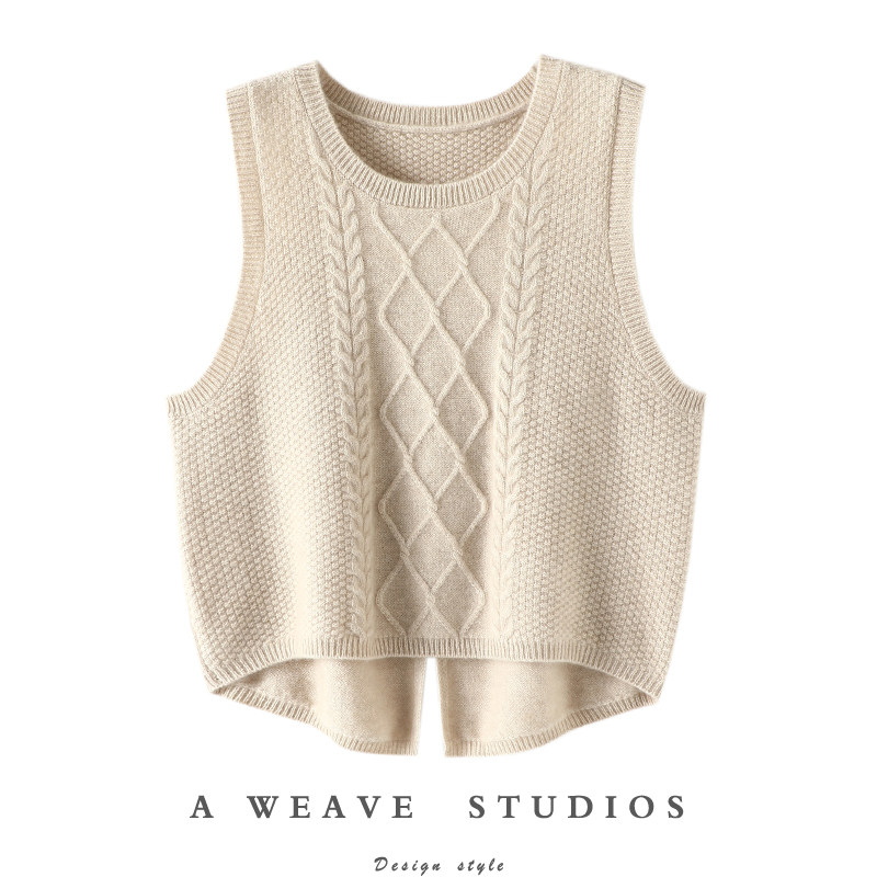 针织衫上衣女羊绒衫马甲无袖后开叉纯羊绒打底衫秋冬新款【启超】,女装/女士精品,毛针织衫,淘宝优惠券,粉丝福利购,淘宝优惠卷
