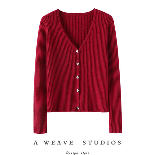 启超高端100%纯山羊绒衫