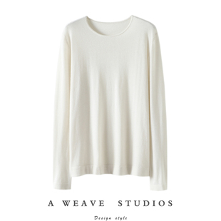 宽松秋冬 女圆领纯羊绒毛衣针织打底衫 太舒服了吧 精纺100%羊绒衫