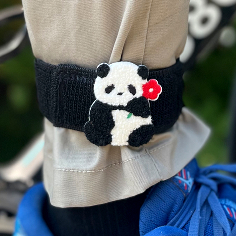 自行车束裤带徒步束裤脚带卡通公路山地车骑行绑腿带可爱单车配件