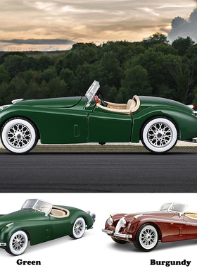 比美高1:24捷豹1951 XK120 Roadster 敞篷老爷车仿真合金汽车模型