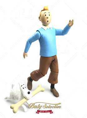 丁丁历险记2020新品18cm7寸1:9人偶可动手办模型动漫TinTin和白雪