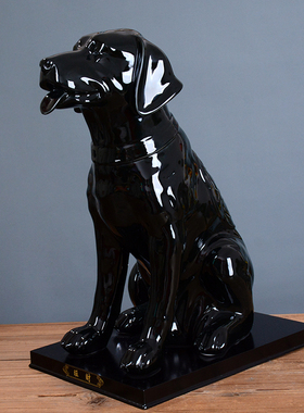 黑色旺财吉祥礼物办公室工艺品