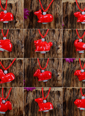 生肖项链属相挂件红色龙蛇吊坠