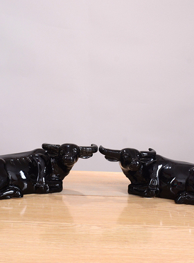 陶瓷黑色风水镇宅吉祥生肖工艺品