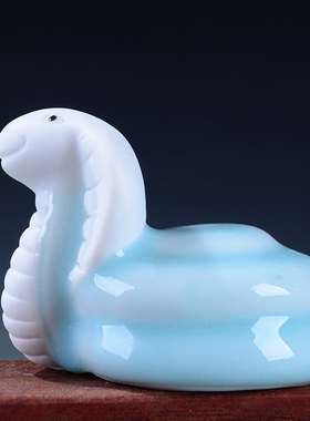 陶瓷小青蛇摆件白色蛇招财工艺品客厅装饰办公室风水摆设家居饰品