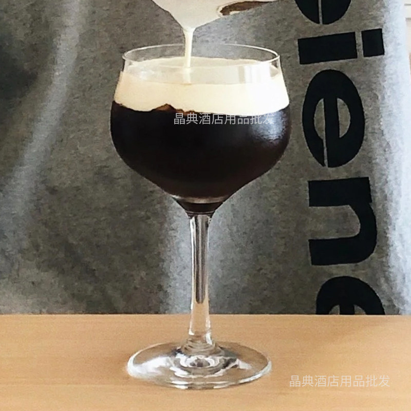古典ins风圆口红酒葡萄酒杯无铅玻璃高脚鸡尾酒杯香槟特调饮品杯