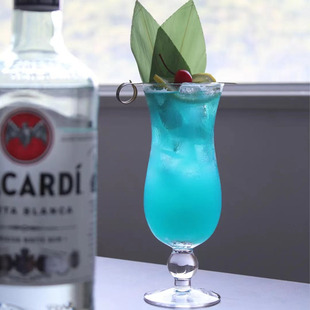 网红果汁杯飓风杯玻璃杯子高脚杯鸡尾酒杯长饮杯冷饮杯椰林飘香杯