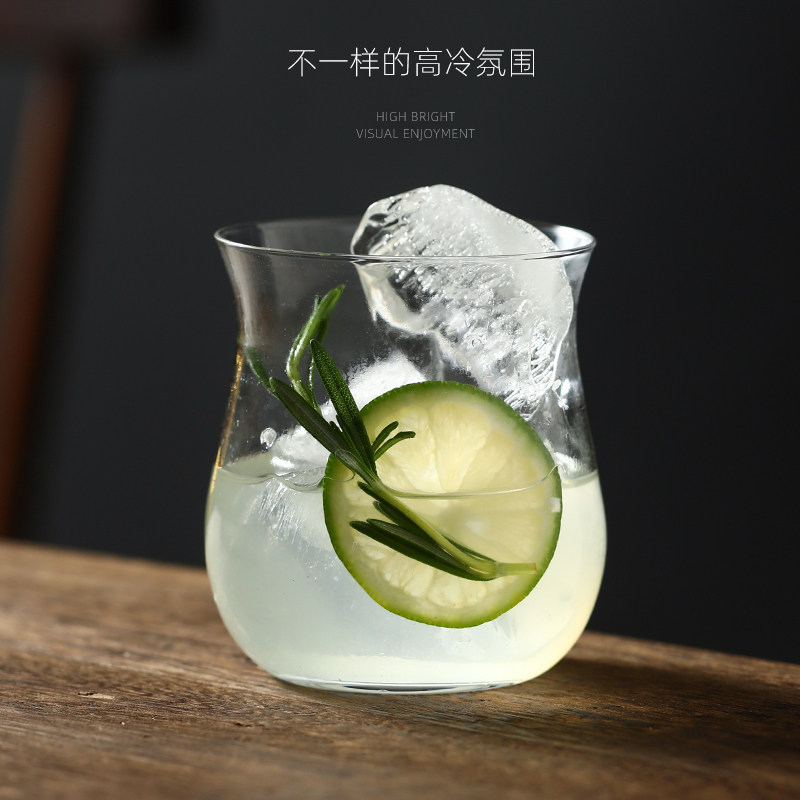 创意鸡尾酒杯特调咖啡酒杯 复古玻璃冷饮品牛奶杯冰拿铁美式杯子