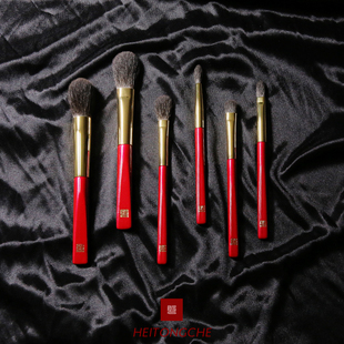 黑瞳澈新款磐纯灰鼠毛化妆刷套装腮红刷高光修容刷眼影笔鼻影扫子