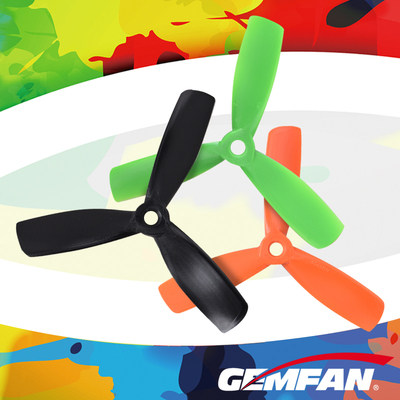 Gemfan 4045BN 三叶玻纤尼龙 4寸3叶平头桨 穿越机正反桨 4支装
