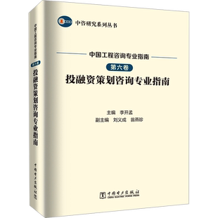 中国工程咨询专业指南 第六卷 投融资策划咨询专业指南 李开孟 编 金融专业科技 新华书店正版图书籍 中国电力出版社