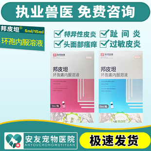 联邦制药邦皮坦环孢素内服溶液犬猫慢性特异性皮炎慢性过敏性皮炎