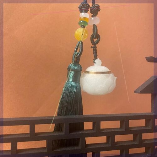 七彩莲夜光莲花香囊挂件