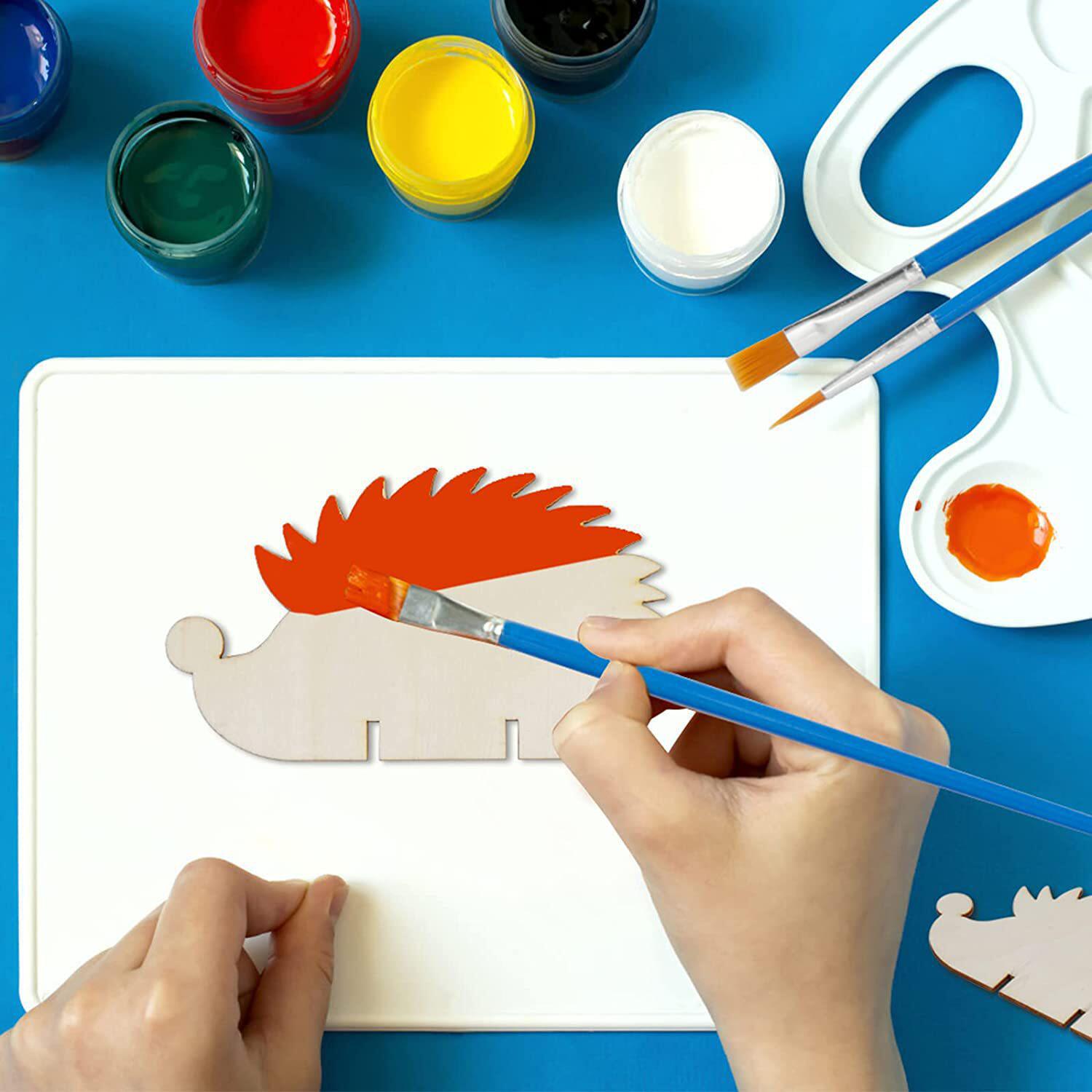 未完成的木质创意刺猬木片套装diy木制儿童绘画刺猬动物工艺品