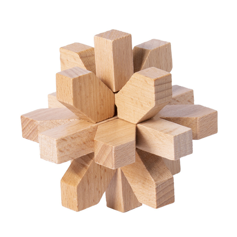 儿童鲁班锁孔明锁全套解