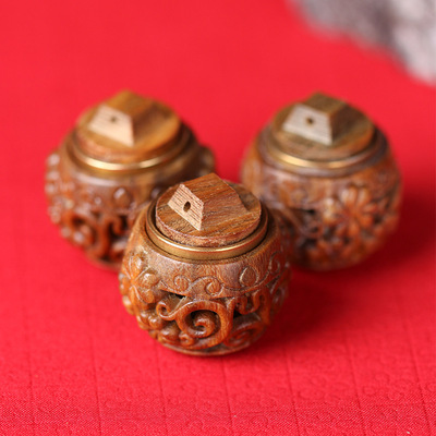 绿檀木DIY创意文玩镂空香