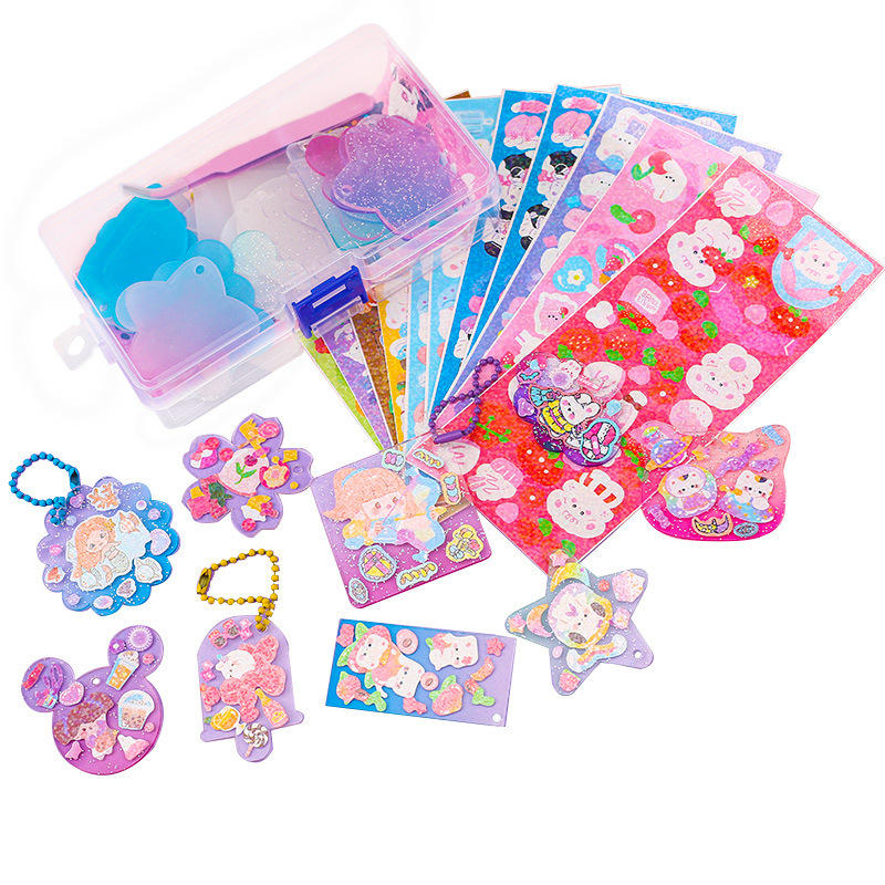 咕卡盘厂家透明闪粉渐变