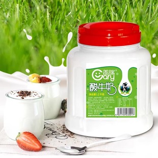 新疆直发天润盖瑞酸奶大桶装2.4斤水果捞网红原味浓缩风味老酸奶