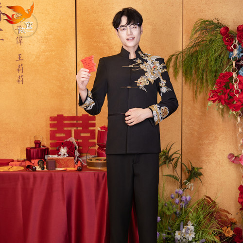 2025新款新郎敬酒中山装礼服