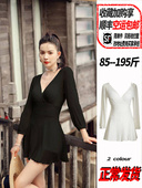 2022新款 爆款 华夫格黑天鹅长袖 泳衣微胖女孩大码 防晒钢圈温泉泳装