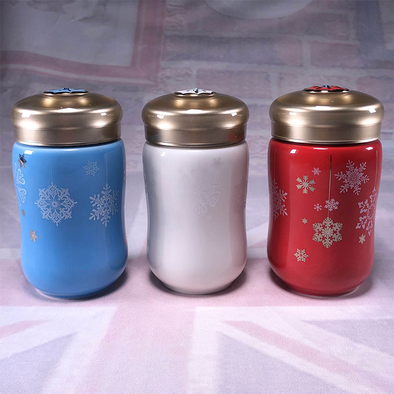 乾唐轩活瓷杯吉星快乐曲线雪花款330ml 随身杯 杯子茶杯水杯正品