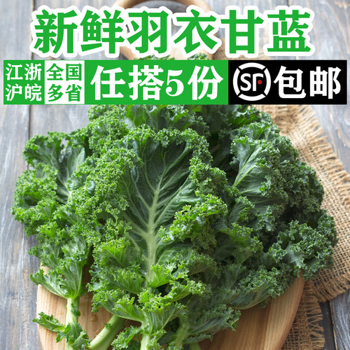 新鲜羽衣甘蓝蔬菜榨汁沙拉食材