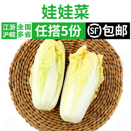 新鲜娃娃菜约650g 小白菜新鲜蔬菜火锅烧烤炒菜食材 满5件包邮