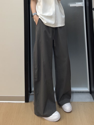 美式冰丝凉感男宽松直筒阔腿裤