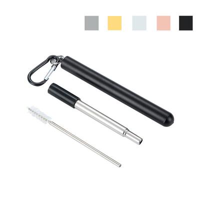 Stainless steel telescopic straw folding straw beverage