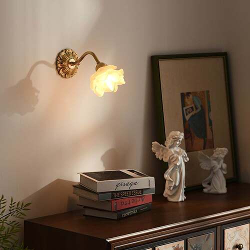 All copper wall lamp bedroom bedside lamp living room